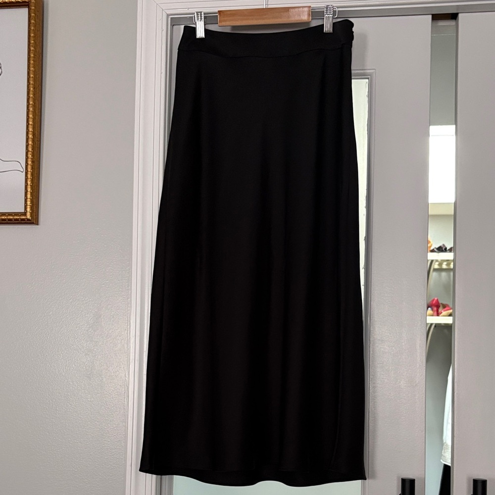 Sezane Classic Black A-Line Skirt